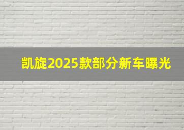 凯旋2025款部分新车曝光