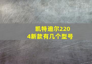 凯特迪尔2204新款有几个型号