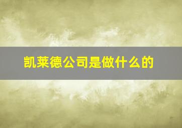 凯莱德公司是做什么的