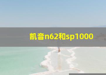 凯音n62和sp1000