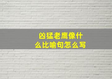 凶猛老鹰像什么比喻句怎么写