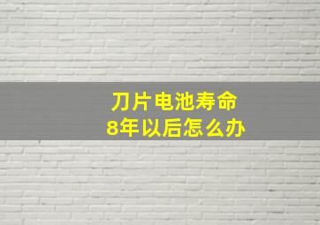 刀片电池寿命8年以后怎么办