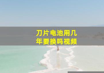 刀片电池用几年要换吗视频