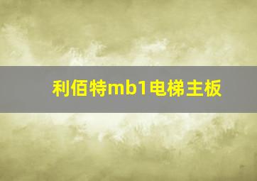 利佰特mb1电梯主板