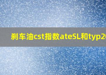 刹车油cst指数ateSL和typ200