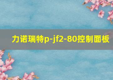 力诺瑞特p-jf2-80控制面板