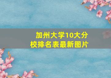 加州大学10大分校排名表最新图片