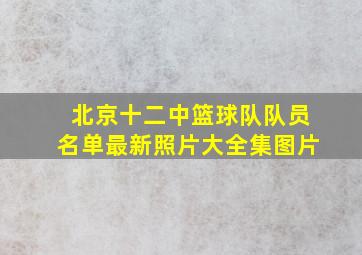 北京十二中篮球队队员名单最新照片大全集图片