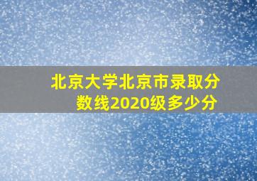 北京大学北京市录取分数线2020级多少分