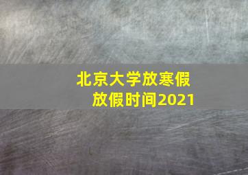 北京大学放寒假放假时间2021