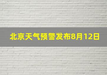 北京天气预警发布8月12日