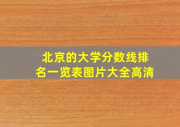 北京的大学分数线排名一览表图片大全高清