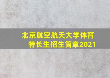 北京航空航天大学体育特长生招生简章2021