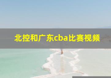 北控和广东cba比赛视频