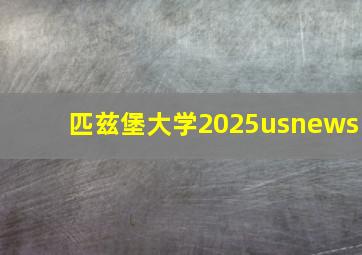 匹兹堡大学2025usnews