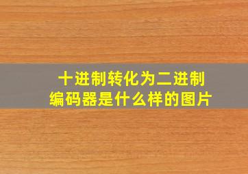 十进制转化为二进制编码器是什么样的图片