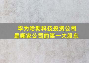 华为哈勃科技投资公司是哪家公司的第一大股东