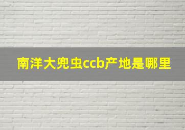 南洋大兜虫ccb产地是哪里