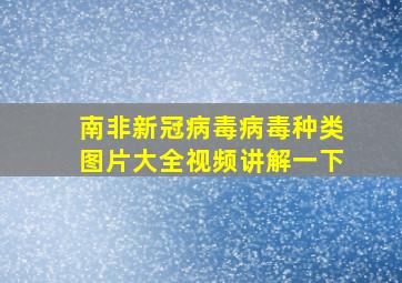 南非新冠病毒病毒种类图片大全视频讲解一下