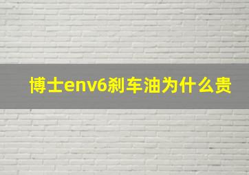 博士env6刹车油为什么贵