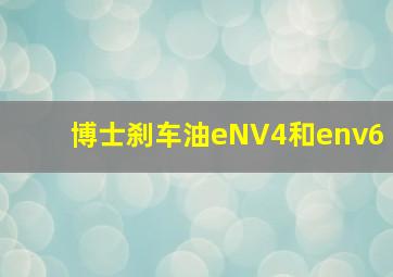 博士刹车油eNV4和env6