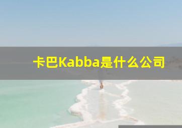 卡巴Kabba是什么公司