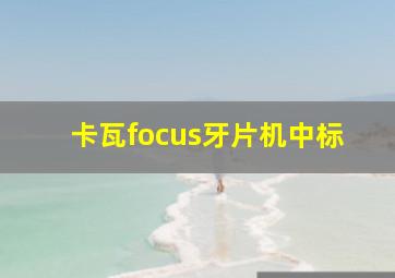 卡瓦focus牙片机中标