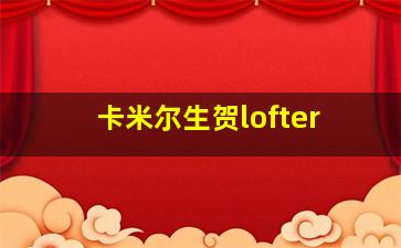 卡米尔生贺lofter