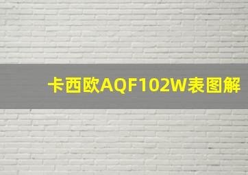 卡西欧AQF102W表图解