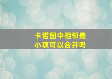 卡诺图中相邻最小项可以合并吗