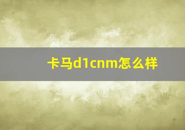 卡马d1cnm怎么样