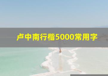 卢中南行楷5000常用字