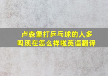 卢森堡打乒乓球的人多吗现在怎么样啦英语翻译