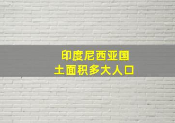 印度尼西亚国土面积多大人口