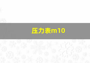 压力表m10