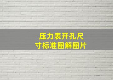 压力表开孔尺寸标准图解图片