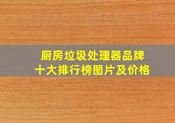 厨房垃圾处理器品牌十大排行榜图片及价格