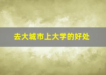 去大城市上大学的好处