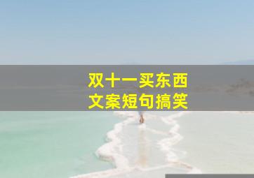 双十一买东西文案短句搞笑