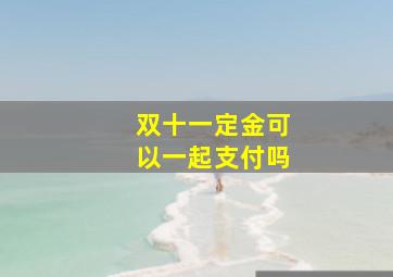 双十一定金可以一起支付吗