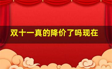 双十一真的降价了吗现在