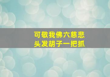 可敬我佛六慈悲头发胡子一把抓