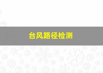 台风路径检测