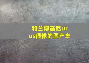 和兰博基尼urus很像的国产车