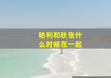 哈利和秋张什么时候在一起