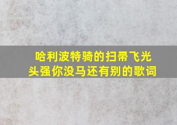 哈利波特骑的扫帚飞光头强你没马还有别的歌词