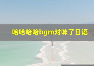 哈哈哈哈bgm对味了日语