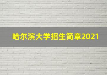 哈尔滨大学招生简章2021