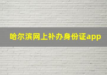 哈尔滨网上补办身份证app