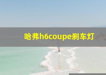 哈弗h6coupe刹车灯